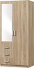 Kleiderschrank Bodolz 176x80x52 cm mit Spiegel [en. casa] Bild 2