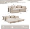 Leawin Sofa Modulares Schlafsofa aus Chenille mit Bettfunktion-Sofas Wohnzimmer, Flexibles Sofa & Bett für Wohnzimmer, Wohnung oder Gästezimmer Bild 2