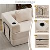 Leawin Sofa Modulares Schlafsofa aus Chenille mit Bettfunktion-Sofas Wohnzimmer, Flexibles Sofa & Bett für Wohnzimmer, Wohnung oder Gästezimmer Bild 4