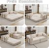 Leawin Sofa Modulares Schlafsofa aus Chenille mit Bettfunktion-Sofas Wohnzimmer, Flexibles Sofa & Bett für Wohnzimmer, Wohnung oder Gästezimmer Bild 3