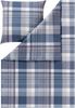 Estella Kuschel Flanell Bettwäsche 135x200 Ambros navy Karo hellblau 4473-655 Bild 2