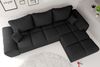 99rooms Antalya Ecksofa Cordstoff POSO Schwarz Rechts mit Schlaffunktion Bild 4