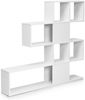Moderner 5-stöckiger Raumteiler im Leiterstil aus Holz für Bücher 120 x 19,5 x 109 cm Weiß Bild 3