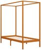 vidaXL Himmelbett-Gestell Honigbraun Massivholz Kiefer 100 x 200 cm 283257 Bild 2