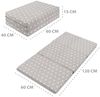 Reisebett Matratze 60x120 cm faltbar - Dicke Faltbare Matratze für Baby Klappmatratze Kinder Matratze Reisebett Sterne und Grau Bild 2