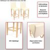 2er-Set Barhocker Barstuhl M37 Kunstleder ~ braun, dunkle Füße Bild 2