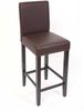 2er-Set Barhocker Barstuhl M37 Kunstleder ~ braun, dunkle Füße Bild 4