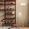 LED Stehleuchte, Glas, weiß, Flexoarm, messing, H 180 cm, GERRY Bild 2