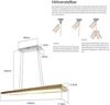 Nettlife Hängeleuchte Pendelleuchte 150CM Massivholz gefertigt, LED fest integriert, Warmweiß Neutralweiß Kaltweiß Bild 4