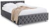 IDIMEX Polsterbett NURI, Bett 140x200 cm mit Samtbezug und Bettkasten Dunkelgrau Bild 3