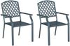 vidaXL Gartenstuhl 2 pcs Anthrazit 56 x 65 x 89 cm Stahl 362775 Bild 2