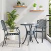vidaXL Gartenstuhl 2 pcs Anthrazit 56 x 65 x 89 cm Stahl 362775 Bild 3