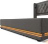 Polsterbett 160x200 cm – hydraulischer Bettkasten, Baumwollbezug, USB Typ-C & 3‑seitige LED, Grau Bild 4