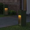 vidaXL Solar LED Wegeleuchte 2 pcs Olive Grün Kalt gewalzter Stahl 879712 Bild 3