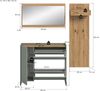 Garderobenkombination B/H/T: 192x175x32 cm in Salbei Nachbildung und Artisan Oak Nachbildung Bild 4