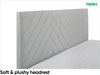 MEBLINI Boxspringbett MALTESE 160x200 cm mit Bettkasten – H4/Hellgrau Samt Polsterbett - Gepolstert Doppelbett mit Matratze und Topper - Polsterbett mit Stauraum - Bett mit Kopfteil – Stauraumbett Bild 5