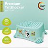 KiNDERWELT Tritthocker Premium stabiler Tritthocker Funny Farm aquamarin Bild 2