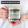 Trendation Tasse Trendation - Lehrerin Abschiedsgeschenk Tasse Geschenk zum Abschied Kl Bild 2