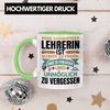 Trendation Tasse Trendation - Lehrerin Abschiedsgeschenk Tasse Geschenk zum Abschied Kl Bild 3
