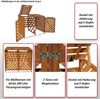 XL 2er-/4er-Mülltonnenverkleidung HWC-J44, Mülltonnenbox, erweiterbar 121x133x98cm Holz MVG-zertifziert ~ grau Bild 2