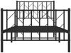 vidaXL Bettgestell mit Kopf- und Fußteil, Metall schwarz, 90x190 cm Bild 3