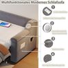 Ausziehbett 90/180×190 cm aus Samt mit Bluetooth-Stereo und USB – multifunktionales Schlafsofa Bild 5