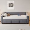 Ausziehbett 90/180×190 cm aus Samt mit Bluetooth-Stereo und USB – multifunktionales Schlafsofa Bild 3