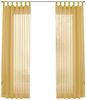 2er-Pack Gardinen Transparent Vorhang Set Wohnzimmer Voile Schlaufenschal mit Bleibandabschluß HxB 245x140 cm Gelb, 61000CN Bild 2