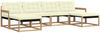 vidaXL Outdoor-Sofagarnitur mit Kissen 6 pcs Weiß und Creme 3388940 Bild 2