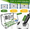 KESSER® Fußballtor für Garten robustes Outdoor Training Schusstraining UV-beständigem Netz, Stahlrahmen mit Polsterung, Erdhaken, Luftpumpe, Hüttchen, Montagezubehör für Kinder und Erwachsene Blau, 180cm, Ohne Torwand Bild 3