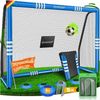 KESSER® Fußballtor für Garten robustes Outdoor Training Schusstraining UV-beständigem Netz, Stahlrahmen mit Polsterung, Erdhaken, Luftpumpe, Hüttchen, Montagezubehör für Kinder und Erwachsene Blau, 180cm, Ohne Torwand Bild 4