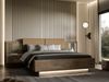 Bettanlage >SAVONA< mit LED, Eiche Antik Dekor / Beige Glanz - 290,1x97,5x206,6cm (BxHxT) Bild 2