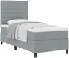 vidaXL Boxspringbett mit Matratze Hellgrau 90 x 200 cm Stoff 3339280 Bild 2