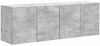 vidaXL TV-Wandschrank 2 pcs Beton Grau 59,5 x 31 x 40 cm Holzwerkstoff 892336 Bild 2