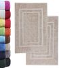 NatureMark 2er Pack Badvorleger Badematte | Premium Qualität | 100% Baumwolle | 50x80 cm | Duschvorleger Duschmatte Doppelpack | Farbe: Sand/Beige Bild 5