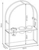 Pflanzregal Merikarvia mit 3 Töpfen Metall [en. casa] Bild 2