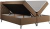 Boxspringbett mit Kopfteil und Topper, Polsterbett - GRIMALDI - 180 x 200 cm - Braun Kunstleder - H3 Bild 4