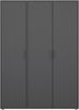 Rauch Möbel 'Voyager' Kleiderschrank, Holz, Grau Metallic, Zubehör Classic, Breite 140 cm | ohne Schubladen Bild 4