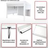 Seitenwand für Pergola HWC-L46, 4er-Set Pavillon Rollo Ersatzseitenwand, Stoff/Textil sturmfest 3x3m ~ weiß Bild 2