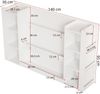 Merax Kinderregal, Bilderbuchregal mit Stauraum, Kinderschrank & Kinderbuchregal, Holzmöbel für Kinderzimmer, Weiß, 140 x 30 x 95 cm Bild 4