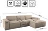 Kaiser Möbel Ecksofa Eckcouch SIENA L-Form, Stoff Poso/Salvador/Maloy/Artico/Velo, Einzelsofa, Bequem, originelles Design, praktisch, viele Farben Bild 2