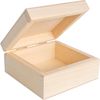 Creative Deco Holzkiste mit Deckel 10x10x5 cm (0,5 cm) Erinnerungsbox Baby, Unbemalt Natur Holzbox klein für Decoupage, Dekoration, Aufbewahrung Bild 4