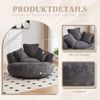 LVHOM XXL Sitzsack Cord mit 3 Kissen, Lazy Sofa Kuschelig & Atmungsaktiv, Memory Foam Split, 108x108x52cm Bild 5