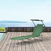 Sonnenliege Argozelo 186x55x24 cm Dunkelgrün [casa. pro] Bild 2