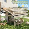 Sekey Gelenkarmmarkise Markise mit Handkurbel Balkon Sonnenschutz verstellbar Aluminium Sonnenmarkise manuelle, Wetterfest,250 × 200 cm, Beige Bild 2