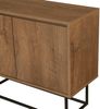 Dmora Konsolentisch Indiano, Tisch, Eingangskonsole, Regal, 90x36 h72 cm, Walnuss und Schwarz Bild 5