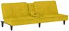 vidaXL Schlafsofa mit Getränkehaltern Gelb Samt 351925 Bild 2