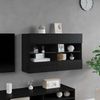 vidaXL TV-Wandschrank mit LED Schwarz Eichen-Optik 98,5 x 30 x 60,5 cm 8000987 Bild 5