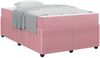 vidaXL Bettrahmen mit Matratze Rosa 120 x 200 cm Stoff 3398391 Bild 2