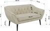Polstersofa PIRS 2 Skandinavisches Sofa 2-Sitzer, Sofa mit Wellenfederung, Breite 140 cm, schwarze Füße Hoher Sitzkomfort - Beige Velvet Bild 5